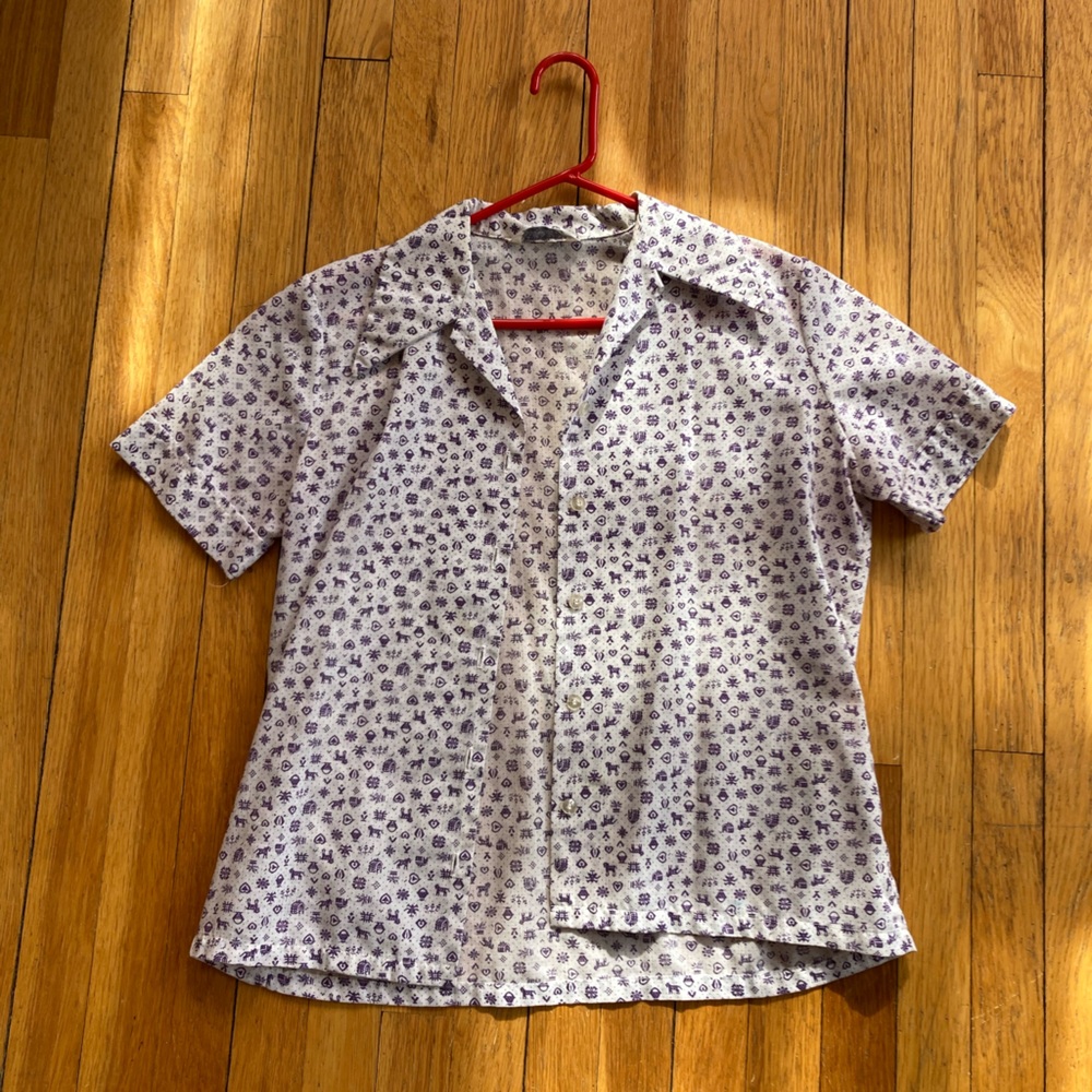 Vintage Ship’n Shore Patterned Button Down